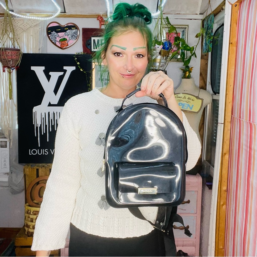 Mochila Petite Jolie LizzyShiny Black Backpack Chic